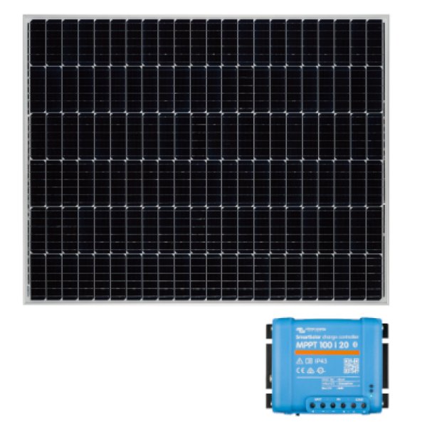 画像1: 太陽光パネル250W＋コントローラセット【BS-MPPT】（※12V充電） (1)